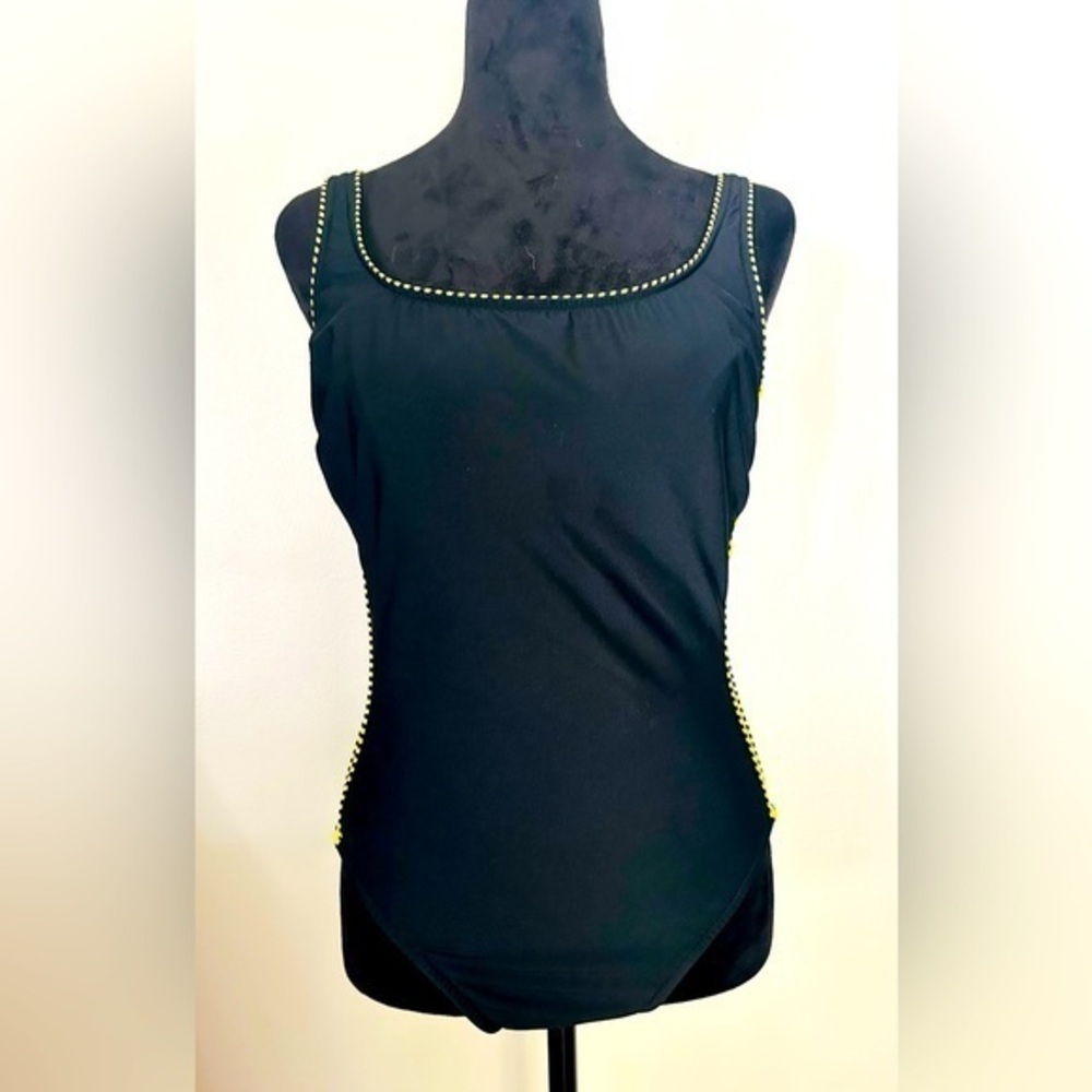 Miraclesuit Black/Yellow One Piece Swimsuit 12